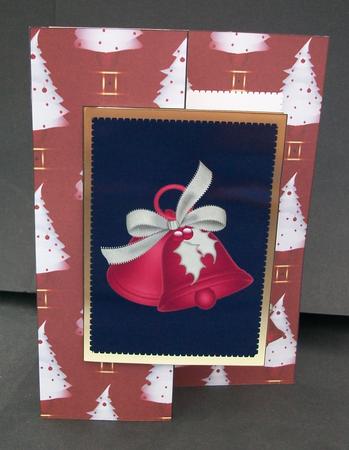 Xmas Bells Fold Back Card by Cheryl French