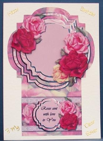 Old English Roses - Shaped Topper by Cheryl French