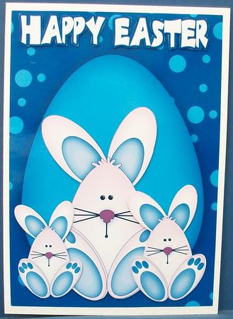 Easter Bunny Quick Step by Step with Blue Background by Cheryl French