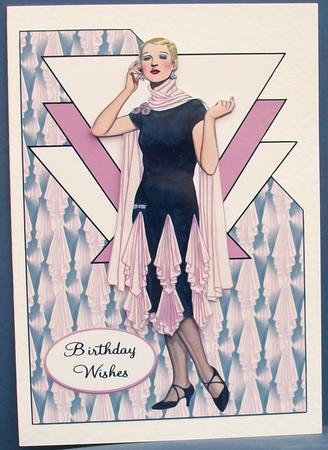 Art Deco Lady 19 Over the Corner by Cheryl French