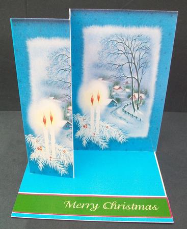 Stand Up Folded Card Christmas by Candlelight by Cheryl French
