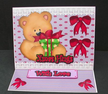 Xmas Hugs Teddy by Cheryl French