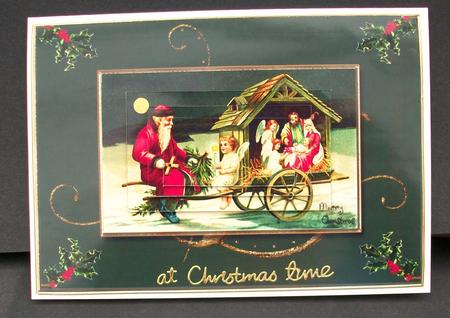 Nativity with Santa by Cheryl French