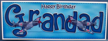 Birthday Grandad Large Dl 3D Decoupage by Cheryl French