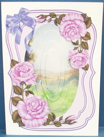 Lovely Lilac Roses on a Lilac Plaque by Cheryl French