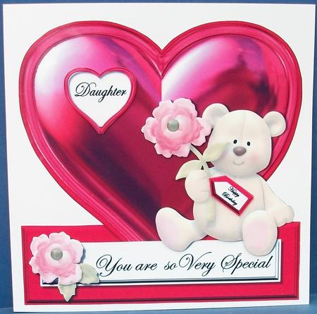 Beary Special - Shaped Card Sister or Daughter by Cheryl French