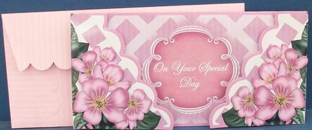 Pink Blossom Special Day 3D Lattice Card Kit by Cheryl French