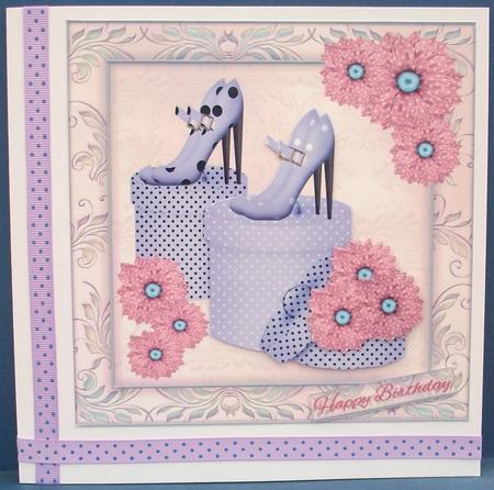 Dotty About Shoes! Purple & Peach by Cheryl French