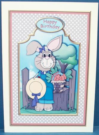 Betsy Bunny Card Front by Cheryl French