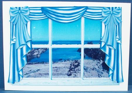 A Room with a View, Looking Out at Cornwall Beach by Cheryl French