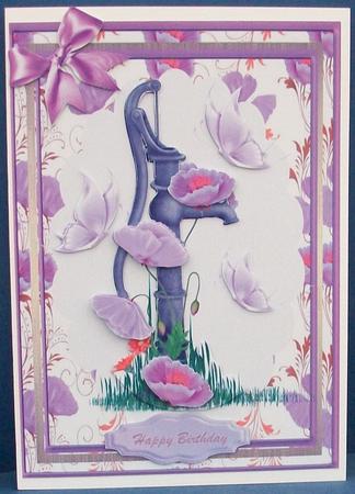 Lovely Lilac Poppys at the Water Pump by Cheryl French