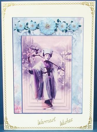 Authentic Geisha Portrait Pyramid Topper & Decoupage by Cheryl French