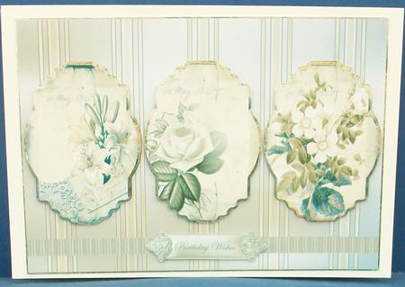 Vintage Flowers on Vintage Postcards Panel Card by Cheryl French