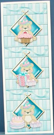 Little Birthday Bears Blue Large Dl Step by Step by Cheryl French