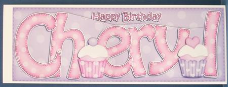 Large Dl Birthday Cheryl Quick Card N 3D Decoupage by Cheryl French