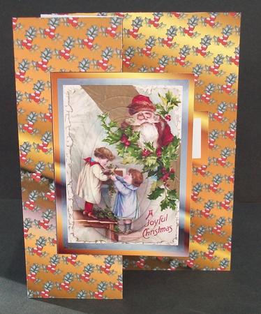 Vintage Christmas Scene Fold-back by Cheryl French