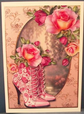 Pink Paisley Boots & Romantica Roses by Cheryl French