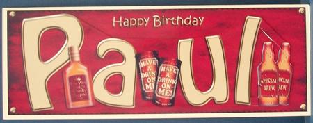Birthday Paul Large Dl Card N 3D Decoupage by Cheryl French