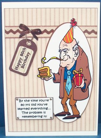 Fred Celebrates His 80th Quick Card by Cheryl French
