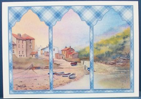 Coastal Village Triptych by Cheryl French