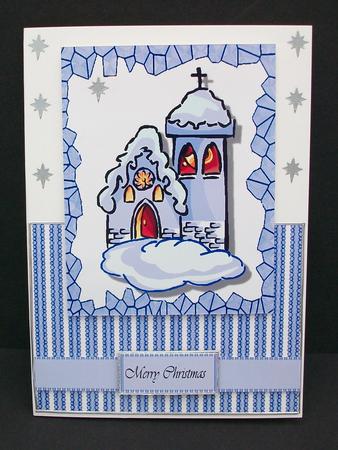 Snowy Chapel by Cheryl French