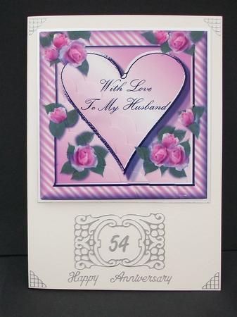 Husband Card with Roses by Cheryl French