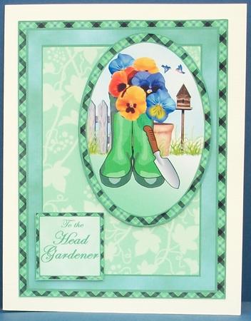 Green Wellies Quick Card by Cheryl French