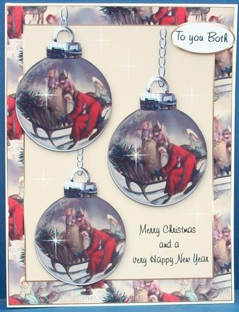Vintage Baubles Christmas 1 by Cheryl French