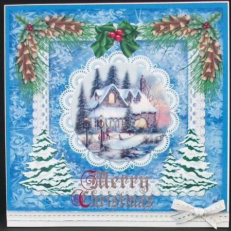 Lovely Christmas Scene with Snow ( Pyramarge ) by Cheryl French