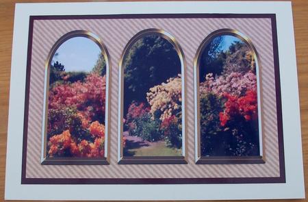 Three Arches Card - Azalea Garden by Cheryl French
