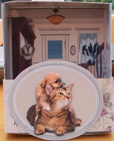 Home Alone Box Card with Matching Band by Cheryl French