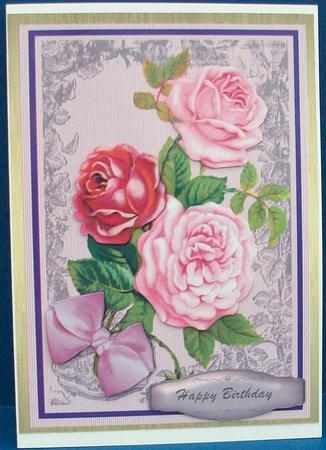 Lovely Old English Pink Roses by Cheryl French