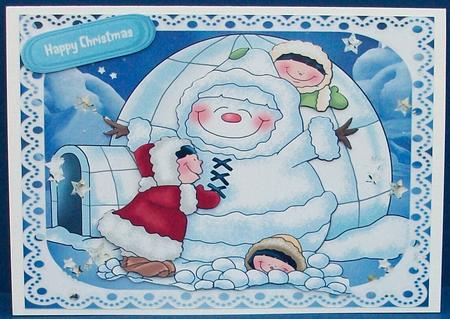 Playing Witrh the Snowman by Cheryl French