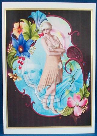 Roaring Twenties Floral Flapper Girl by Cheryl French