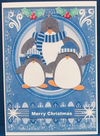 Lovely Trio of Penquins by Cheryl French