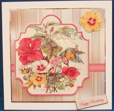Mixed Flowers Card with Topper and Layers by Cheryl French