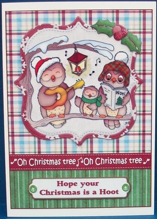 Hope Your Christmas is a Hoot Quick Card by Cheryl French