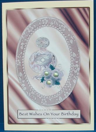 Perfume & Roses in Oval Frame by Cheryl French