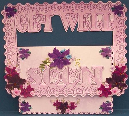 Get Well Soon Lilac Buckle Card Mini Kit by Cheryl French