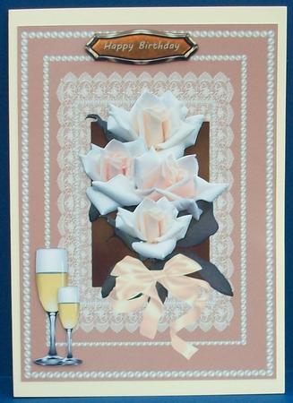 Lovely Cream Roses and Lace by Cheryl French