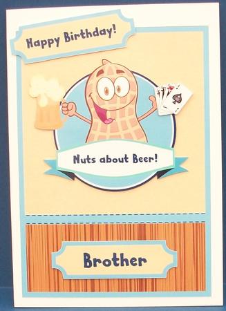 Nuts About Beer Decoupage Card by Cheryl French