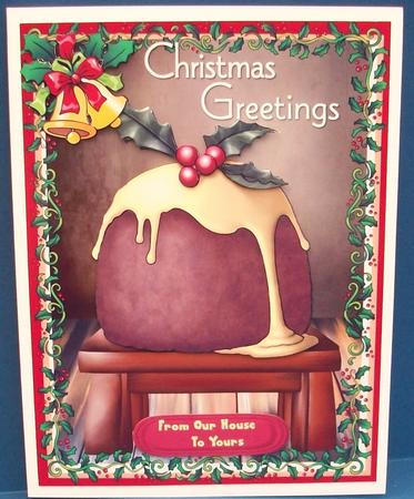 A Large Yummie Christmas Pudding by Cheryl French
