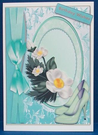 Lovely Jade Card and Shoes by Cheryl French