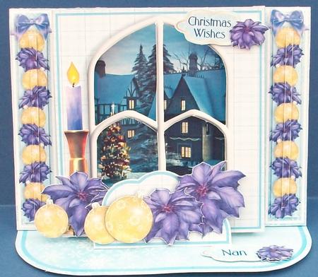 Shadow Box Easel Windows 3D Kit - Christmas Arrival by Cheryl French