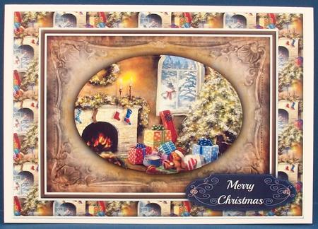 Festive Fireplace Quick Card by Cheryl French