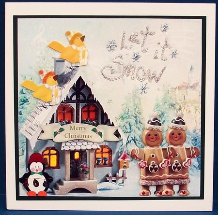 Ginger Cookie House Topper & Decoupage by Cheryl French
