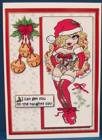 Xmas Hottie and the Naughty List Quick Card by Cheryl French