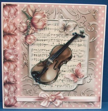 The Violin Card Front Mini Kit by Cheryl French