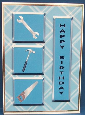 Handyman DIY Tools Decoupage Card by Cheryl French