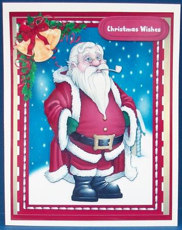 Lovely Santa Talking a Rest by Cheryl French